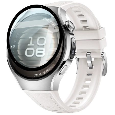 Szkło hybrydowe Bizon Glass Watch Edge Hybrid dla Huawei Watch 5 42 mm, czarne