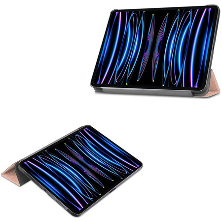 Etui Bizon Case Tab Croc do Apple iPad Pro 11 2022/2021/2020/2018, różowozłote