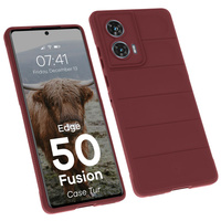 Pancerne etui Bizon Case Tur do Motorola Edge 50 Fusion, burgundowe