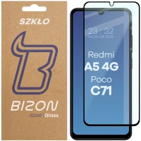 Szkło hartowane Bizon Glass Edge 2 do Xiaomi Redmi A5 4G/Poco C71, czarna ramka