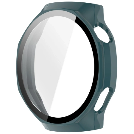 Etui ze szkłem do zegarka Bizon Case Watch Adamo do Huawei Watch GT6 Pro 46 mm, zielone