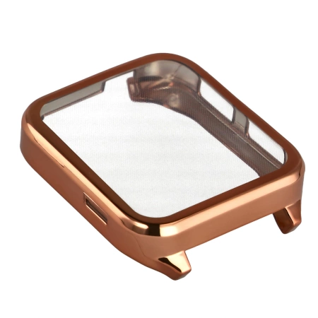 Etui z osłoną ekranu Bizon Case Watch Felipe do Garmin Venu X1, różowozłote