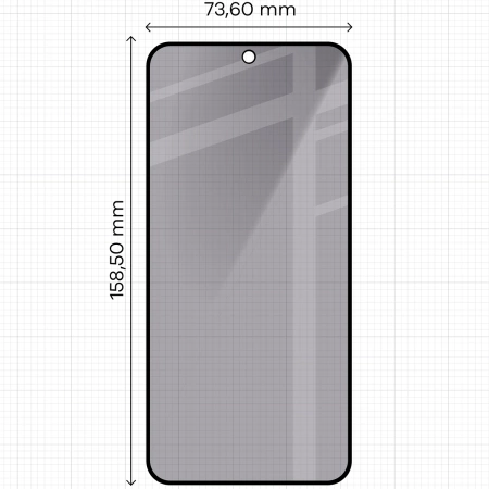 Prywatyzujące szkło hartowane Bizon Glass Edge Shadow do Galaxy S24 FE, przyciemniane z czarną ramką