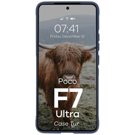 Pancerne etui Bizon Case Tur do Xiaomi Poco F7 Ultra, granatowe