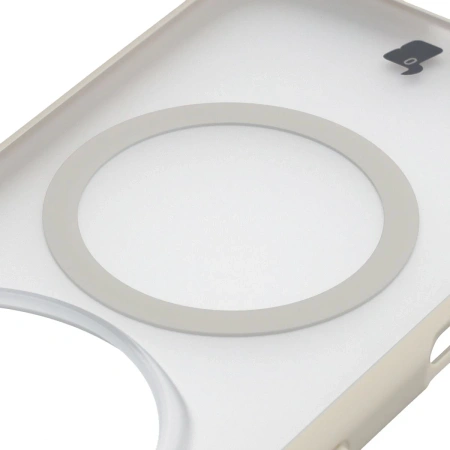 Etui z pierścieniem magnetycznym Bizon Case MatteO do Honor Magic8 Pro, przydymione-beżowe