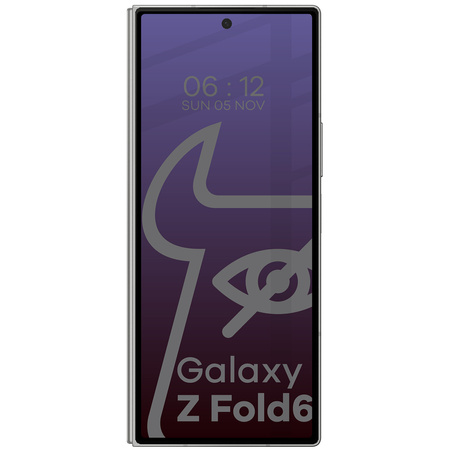 Prywatyzujące szkło hartowane Bizon Glass Edge Shadow do Galaxy Z Fold6, przyciemniane z czarną ramką
