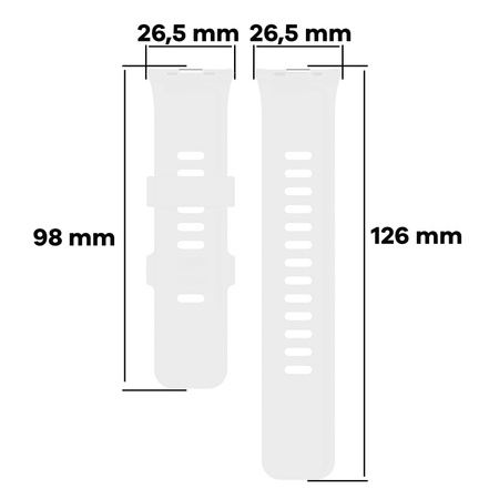 Pasek Bizon Strap Watch Silicone B do Redmi Watch 4 / Xiaomi Smart Band 9 Pro / 8 Pro, biały