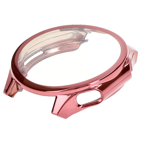 Etui z osłoną ekranu Bizon Case Watch Felipe do OnePlus Watch 3 / Oppo Watch X2, różowe