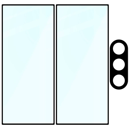 2x Szkło + szybka na aparat Bizon Edge Pack do Galaxy Z Fold7