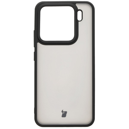 Etui Bizon Case Angelo do Xiaomi 15, półprzezroczyste z czarną ramką