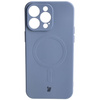 Etui silikonowe z pierścieniem magnetycznym Bizon Case Silicone Magnetic do iPhone 15 Pro Max, szare