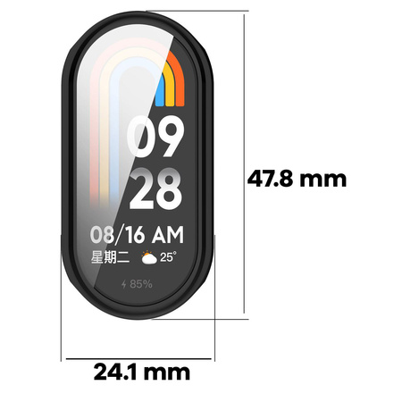 Etui z osłoną ekranu Bizon Case Watch Felipe do Xiaomi Smart Band 10, czarne