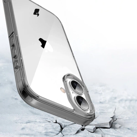 Etui Bizon Case Halo do iPhone 16, przydymione-czarne