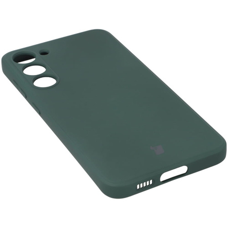 Etui Bizon Case Silicone Sq do Galaxy S23 Plus, ciemnozielone