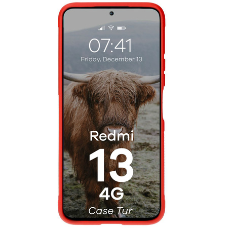 Pancerne etui Bizon Case Tur do Xiaomi Redmi 13 4G, czerwone