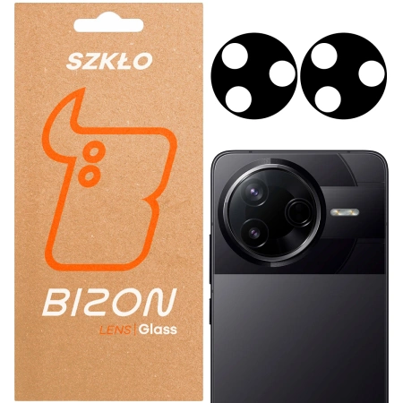 Szkło na aparat Bizon Glass Silk Lens do Xiaomi Poco F7 Pro, 2 sztuki
