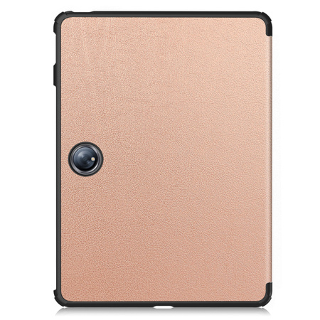 Etui z klapką Bizon Case Tab Croc do OnePlus Pad 2 / Pad Pro, różowozłote