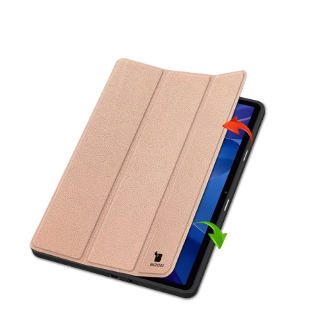 Etui z klapką Bizon Case Tab Lizard do Xiaomi Redmi Pad 2, różowozłote