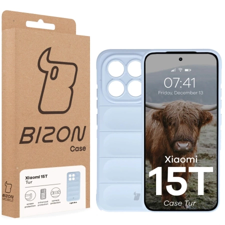 Pancerne etui Bizon Case Tur do Xiaomi 15T, jasnoniebieskie