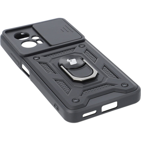 Etui Bizon Case CamShield Ring do Xiaomi Poco X4 GT, czarne