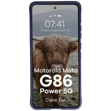 Pancerne etui Bizon Case Tur do Motorola Moto G86 Power 5G, granatowe