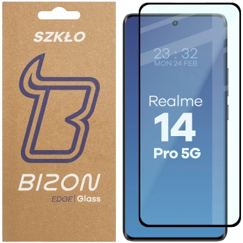 Szkło hartowane Bizon Glass Edge 3D do OnePlus 13, czarna ramka