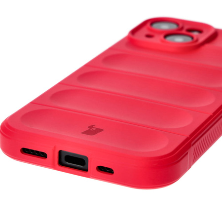 Pancerne etui Bizon Case Tur do iPhone 15, czerwone