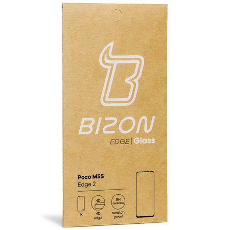 Szkło hartowane Bizon Glass Edge 2 do Poco M5s, czarne