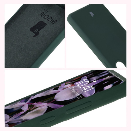 Silikonowe etui Bizon Soft Case do Galaxy S25 Ultra, ciemnozielone