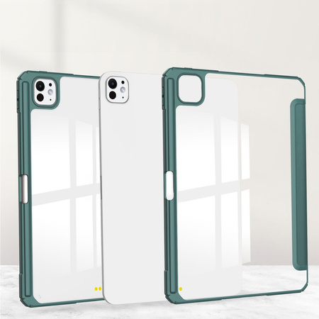 Etui Bizon Case Tab Clear Matt do iPad Pro 13" 7 gen. 2024, ciemnozielone