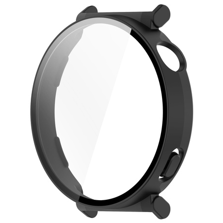 Etui ze szkłem do zegarka Bizon Case Watch Adamo do Huawei Watch GT 5 41 mm, czarne matowe