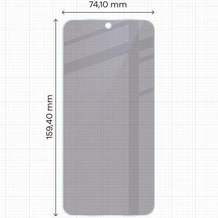 Prywatyzujące szkło hybrydowe Bizon Glass Mule Shadow do Xiaomi POCO F7, matowe