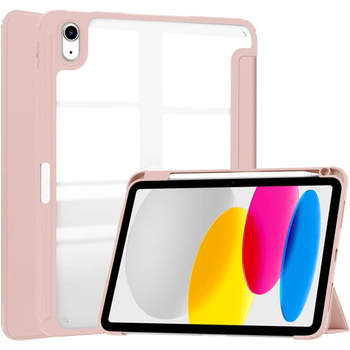 Etui Bizon Case Tab Clear Matt do iPad 11 / 10 gen. 2025 / 2022, różowozłote