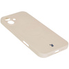 Silikonowe etui z pierścieniem magnetycznym Bizon Case Silicone Magnetic do iPhone 16, beżowe