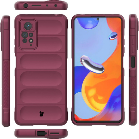 Pancerne etui Bizon Case Tur do Xiaomi Redmi Note 11 Pro / Pro 5G, burgundowe