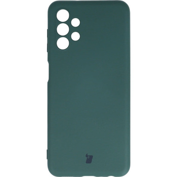 Etui Bizon Case Silicone do Galaxy A13 4G, ciemnozielone
