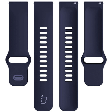 Pasek silikonowy do smartwatcha, Bizon Strap Watch Silicone Pro H, Quick Release 22 mm, granatowy