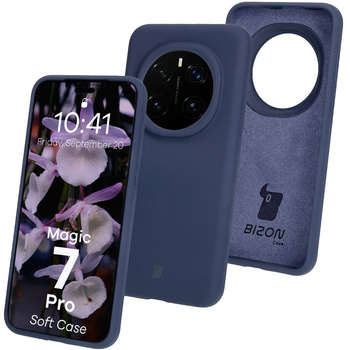 Silikonowe etui Bizon Soft Case do Honor Magic7 Pro, ciemnoniebieskie
