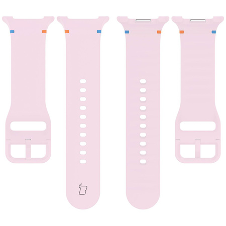 Silikonowy pasek Bizon Strap Watch Silicone G do Galaxy Watch 8 40 mm / 44 mm / 8 Classic 46 mm, różowy
