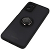 Etui z uchwytem na palec Bizon Case Hybrid Ring do Motorola Moto E22 / E22i, przydymione z czarną ramką