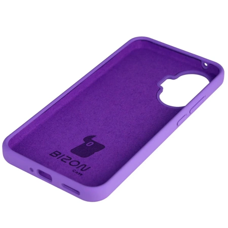 Silikonowe etui Bizon Soft Case do Xiaomi POCO F7, fioletowe