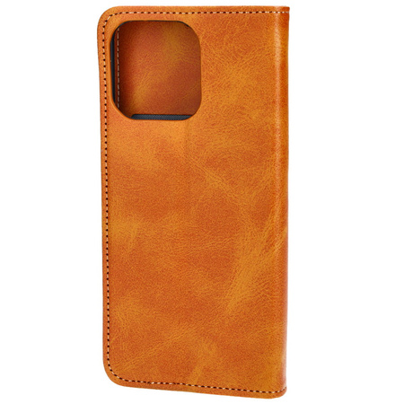 Etui z klapką Bizon Case Pocket Pro do iPhone 15 Pro Max, brązowe