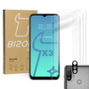 Szkło hartowane Bizon Glass Clear - 3 szt. + obiektyw, Moto E20