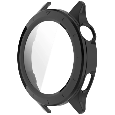 Etui ze szkłem do zegarka Bizon Case Watch Adamo do Xiaomi Watch S4, czarne