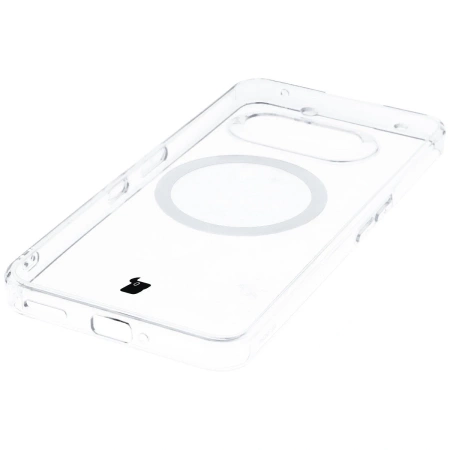 Etui z pierścieniem magnetycznym Bizon Case CrystalO do Nothing Phone (3a), przezroczyste