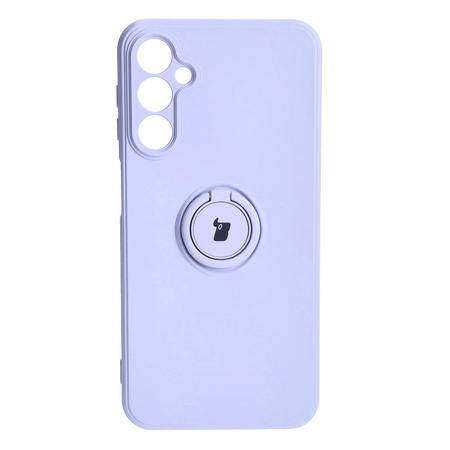 Etui Bizon Case Silicone Ring Sq do Samsung Galaxy A24, jasnofioletowe