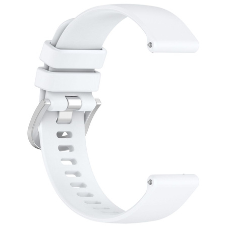 Pasek silikonowy do smartwatcha, Bizon Strap Watch Silicone Pro T, Quick Release 18 mm, biały