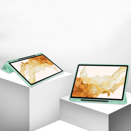 Etui Bizon Case Tab Lizard do Galaxy Tab S10 Plus / S9 Plus, miętowe