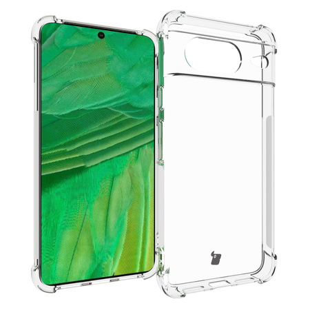 Etui + 2x szkło Bizon Case Clear Pack do Google Pixel 8, przezroczyste