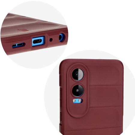 Pancerne etui Bizon Case Tur do OnePlus Nord CE4 Lite 5G, burgundowe